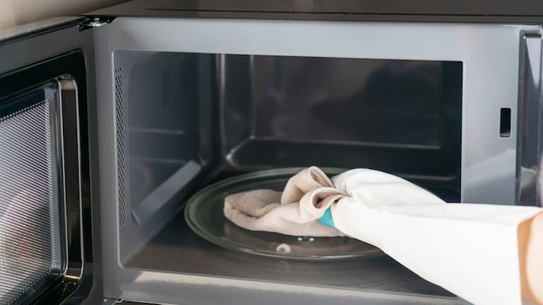 La limpieza del microondas, un factor clave para conservar el buen estado de los alimentos que se calientan. Foto: Freepik