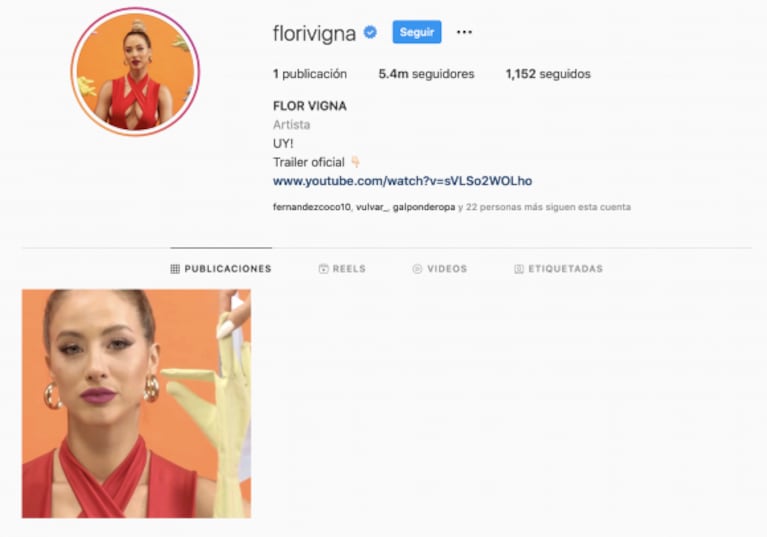 La llamativa acción de Flor Vigna en Instagram que sorprendió a sus seguidores: borró todas sus fotos