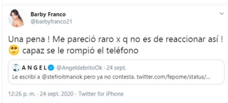 La llamativa actitud de Stefi Roitman con Ángel de Brito luego de que él confirmara su boda con Ricky Montaner: "Ya no contesta"