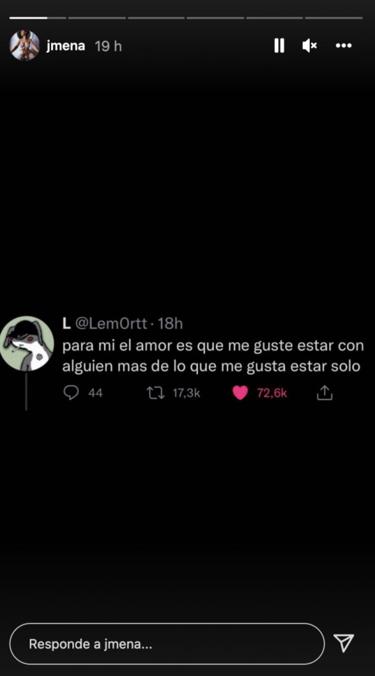 La llamativa definición de Jimena Barón sobre qué es para ella el amor