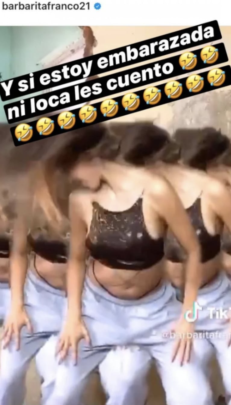 La llamativa reacción de Barby Franco cuando le preguntaron si está embarazada: "Ni loca les cuento"