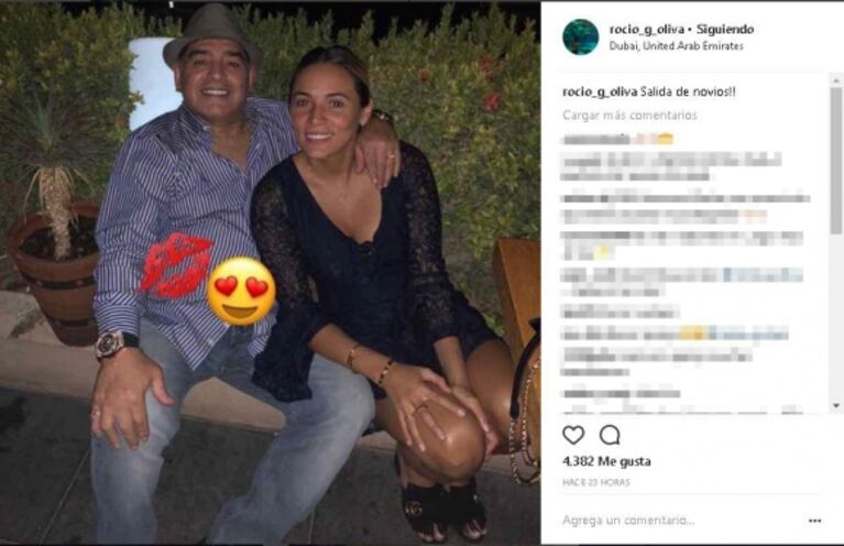 La lujosa salida de novios de Diego Maradona y Rocío Oliva en Dubai