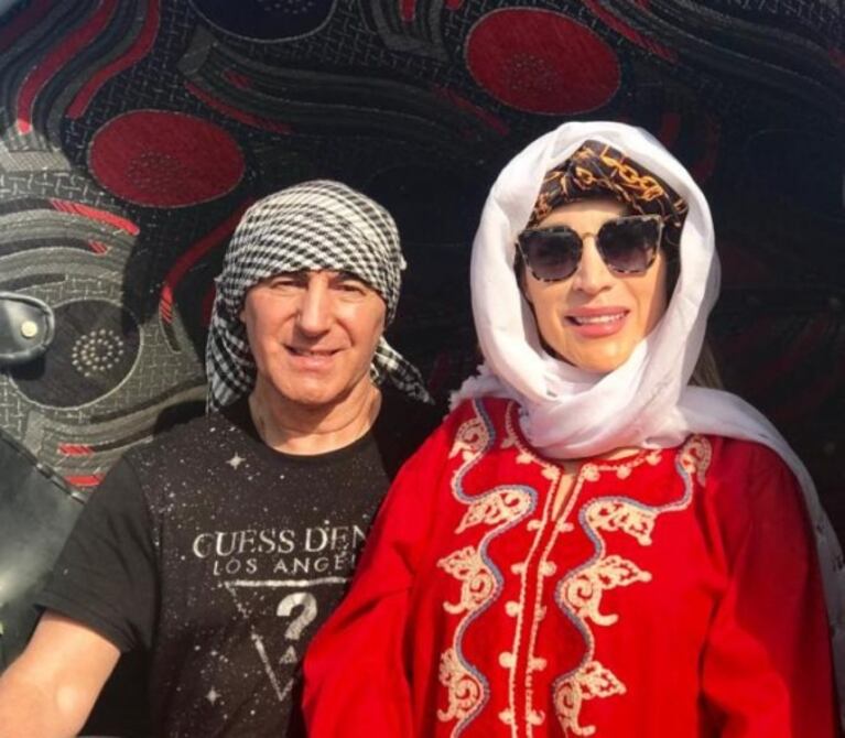 La "luna de miel" de Fátima Florez junto a su marido en Egipto y Dubai, para celebrar 20 años juntos