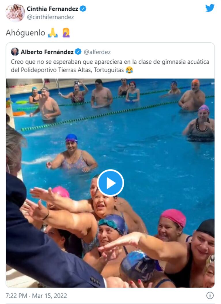 La madre de Natacha Jaitt denunció a Cinthia Fernández por un fuerte tweet contra el Presidente: "Se fue de mambo"