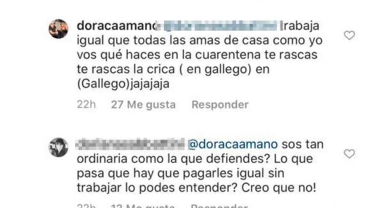 La madre de Yanina cruzó fuerte a una seguidora que cuestionó por qué trabajaba la empleada en la casa de Latorre: "Pedazo de pel..."