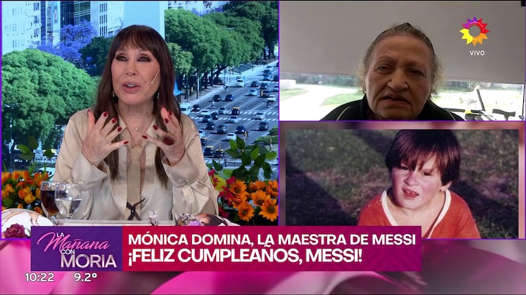 La maestra de primaria de Lionel Messi habló en el día de su cumpleaños número 39 (Foto: captura de eltrece).