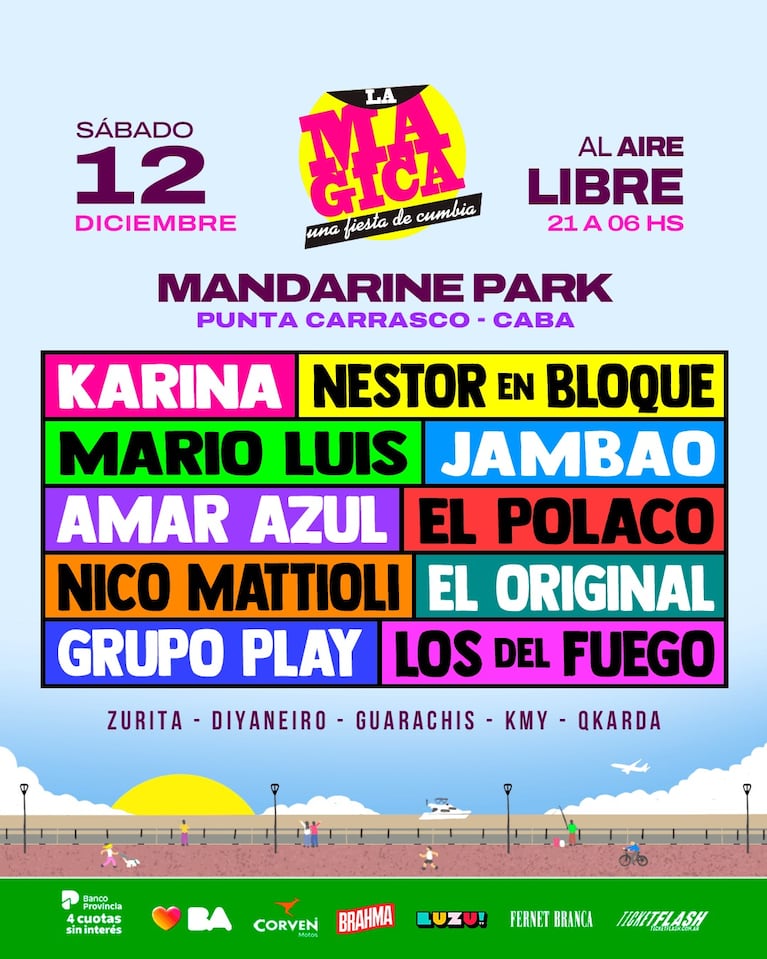 La Mágica anuncia su última fiesta del año: Karina, El Polaco y Amar Azul encabezan el line up