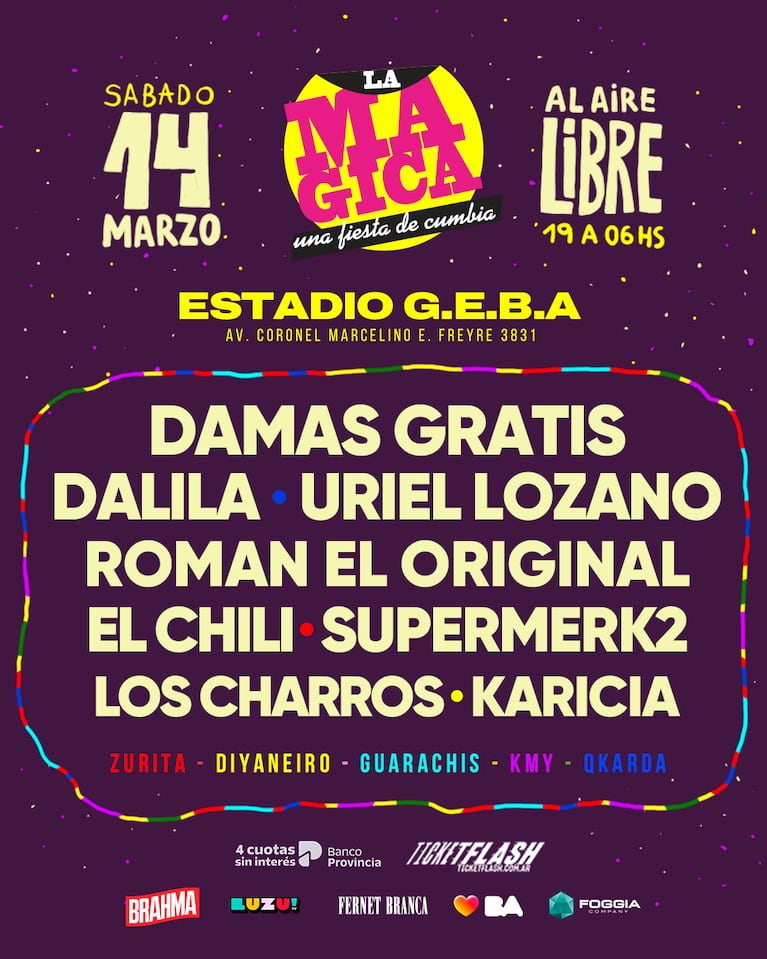 La Mágica vuelve el 14 de marzo: lineup y cómo conseguir las entradas