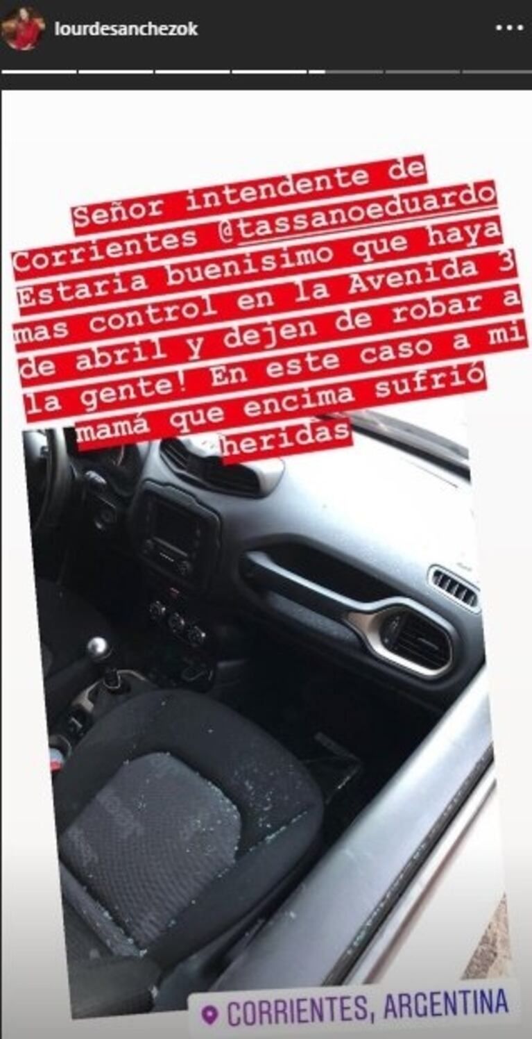 La mamá de Lourdes Sánchez sufrió un violento asalto y la bailarina hizo un fuerte descargo: "Sufrió heridas"