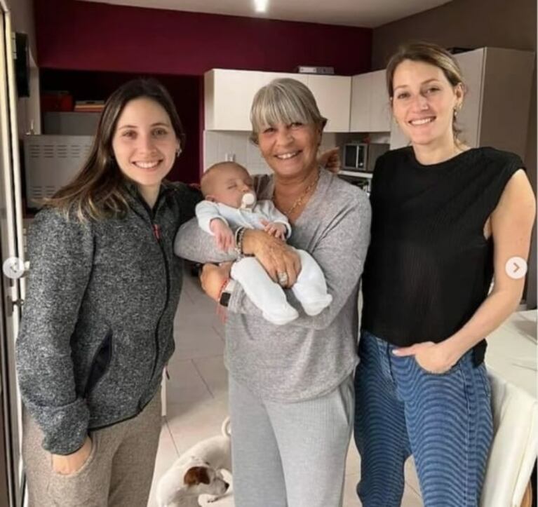 La mamá y la hermana de Mica Viciconte mimaron a Luca Cubero: las fotos más dulces