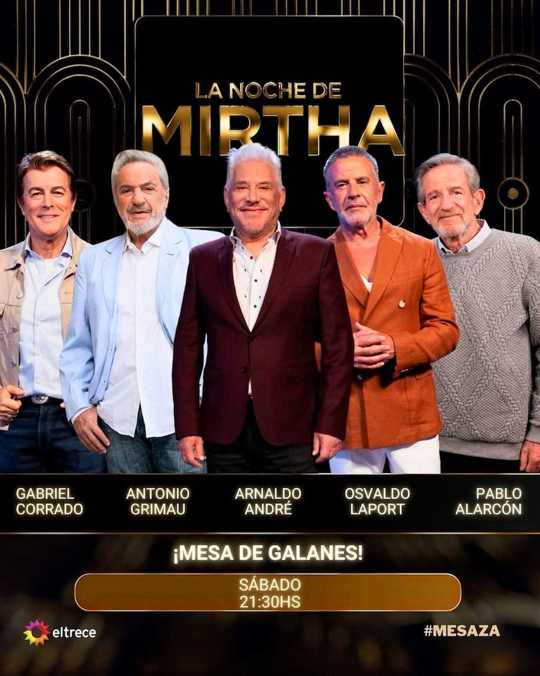 La mesa de los galanes de Mirtha Legrand (Foto: Instagram @lamesazarg)