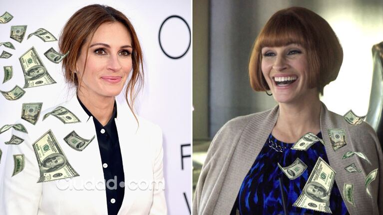 La millonaria cifra que embolsó Julia Roberts. (Foto: AFP y Web)