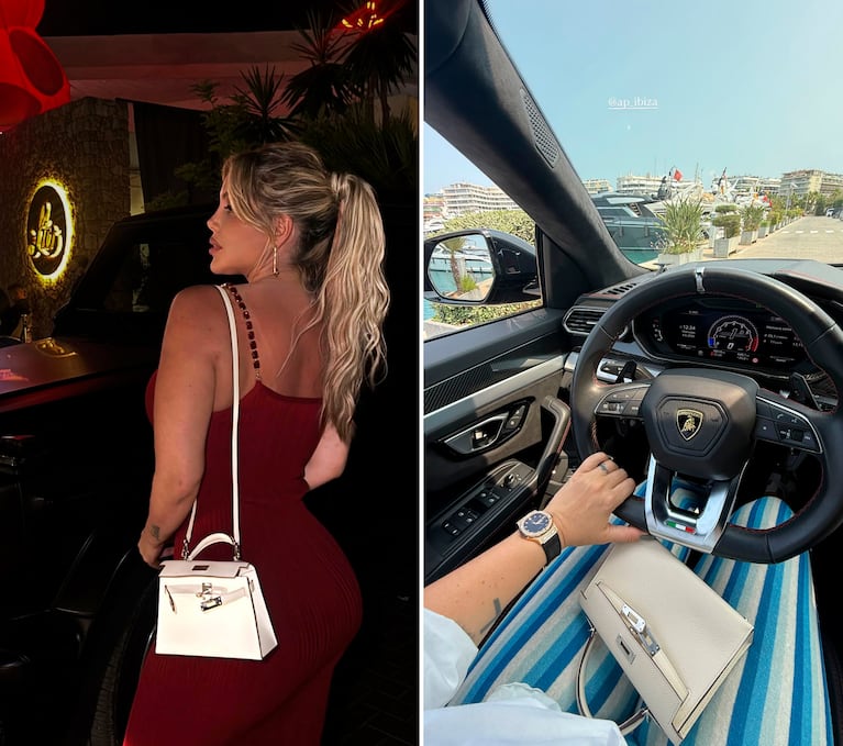 La mini bag que presumió Wanda Nara en Ibiza (Foto: IG @wanda_nara)
