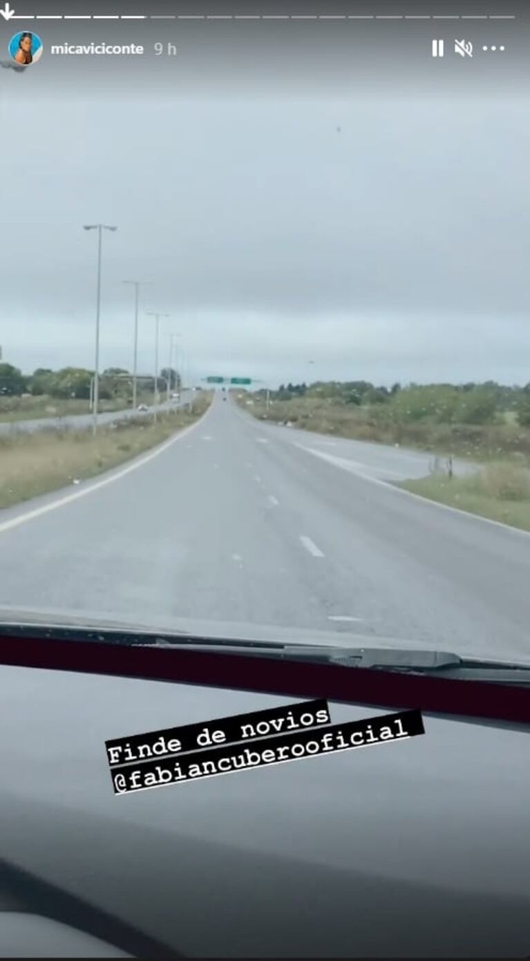 La "mini luna de miel" a puro mimo (¡y con manito indiscreta!) de Mica Viciconte y Fabián Cubero: "Fin de semana de novios"