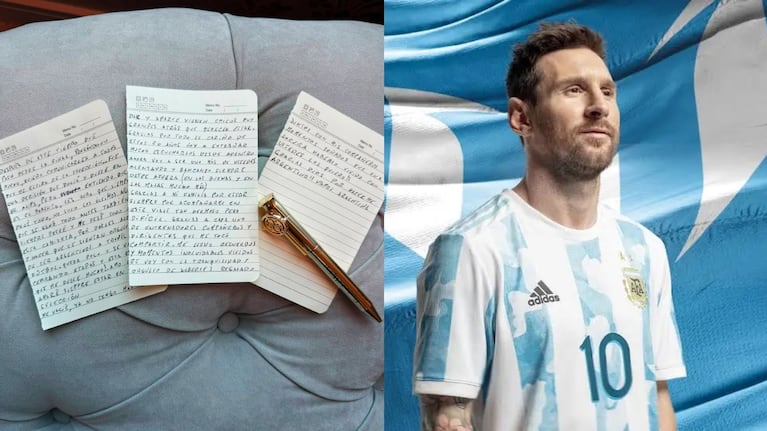 La misteriosa lapicera que usó Lionel Messi para anunciar su retiro y desató todo tipo de teorías. Crédito: Instagram