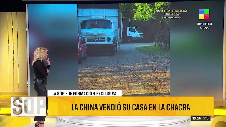 La mudanza de la China Suárez (Foto: captura de América).