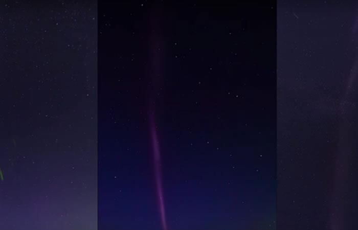 La NASA explicó el fenómeno de las extrañas luces púrpura en el cielo de Canadá