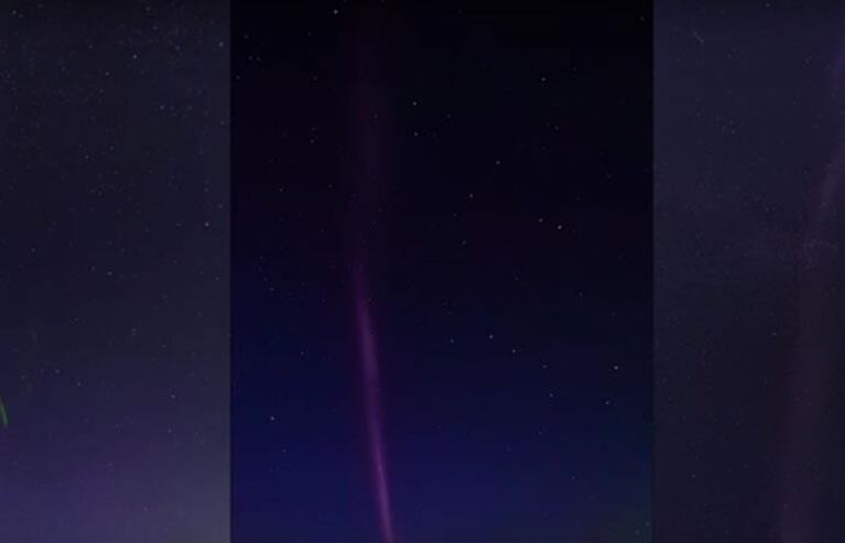 La NASA explicó el fenómeno de las extrañas luces púrpura en el cielo de Canadá