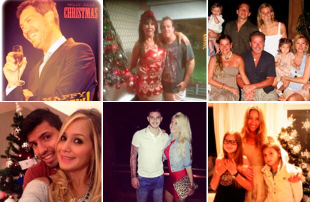 La Navidad de los famosos. (Fotos: Twitter)