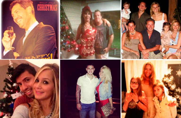 La Navidad de los famosos. (Fotos: Twitter)