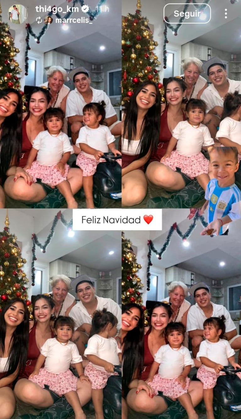 La Navidad de Thiago Medina y Daniela Celis (Foto Instagram)