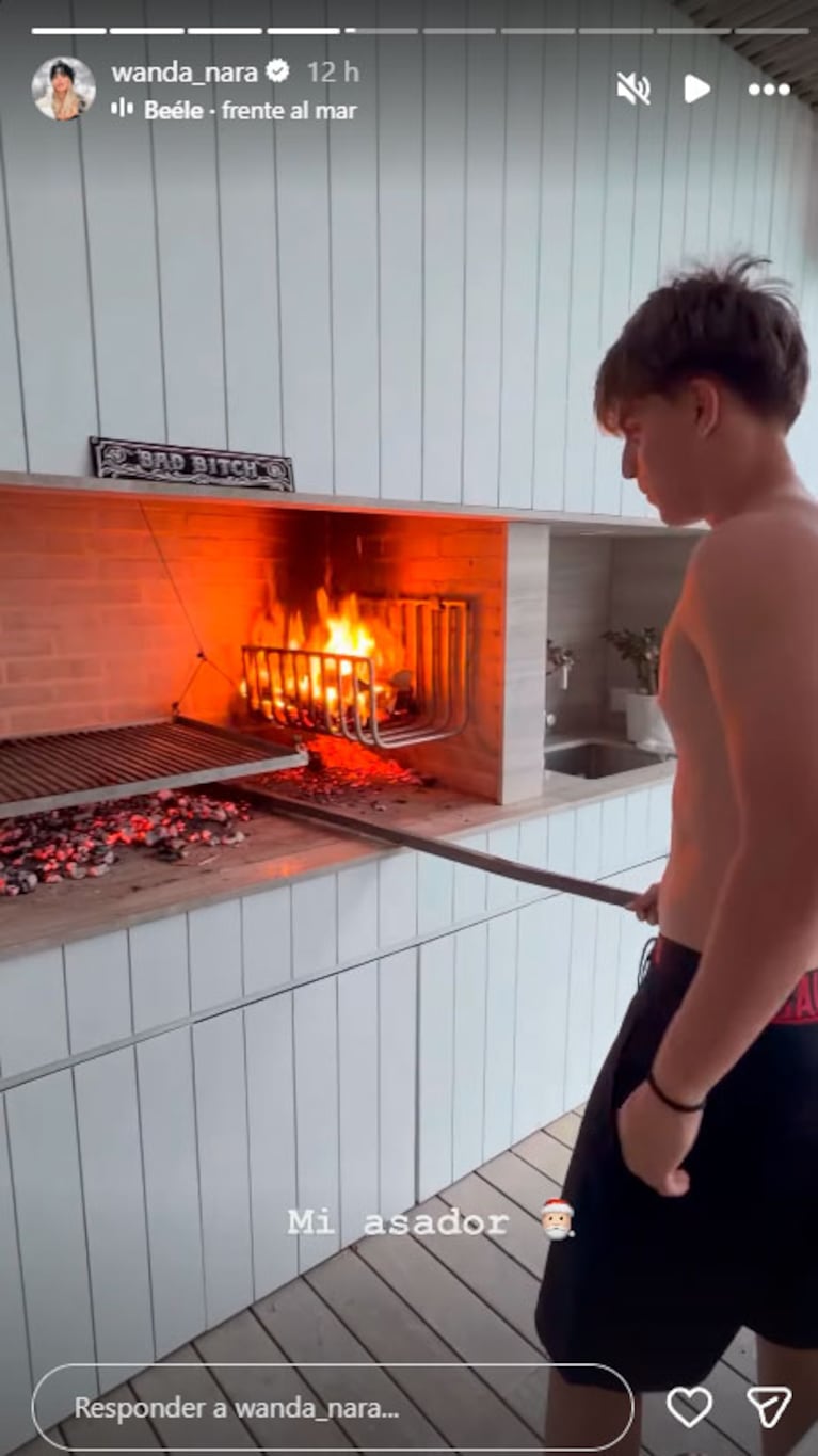 La Navidad de Wanda Nara en Uruguay.  Instagram Stories @wanda_nara