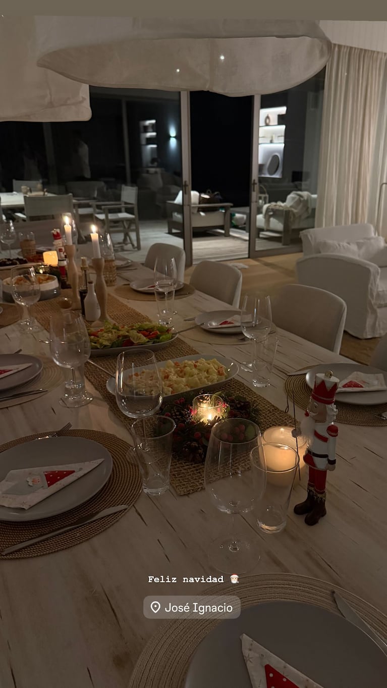 La Navidad de Wanda Nara en Uruguay.  Instagram Stories @wanda_nara