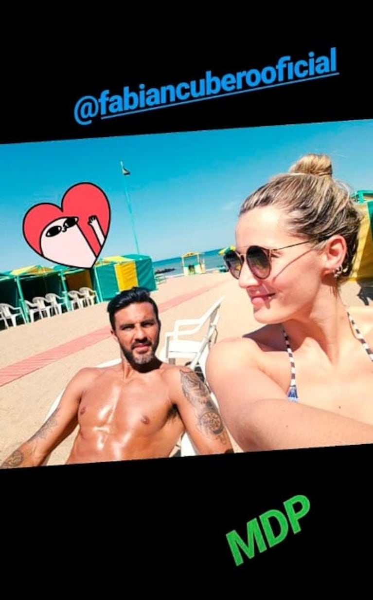 La Navidad playera de Mica Viciconte y Fabián Cubero en Mar del Plata: "Disfruten con amigos y la familia"