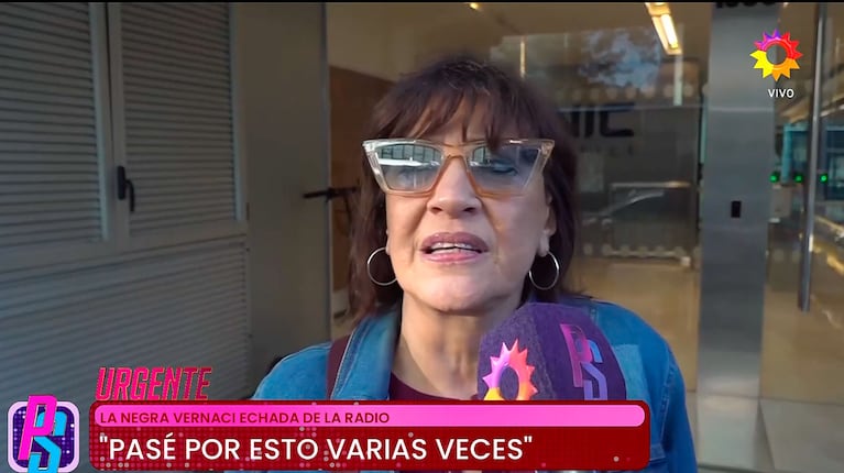 La Negra Vernaci fue despedida de la radio y estalló (captura de eltrece)