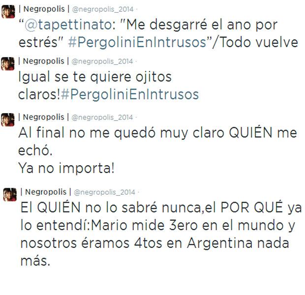 La Negra Vernaci opinó de Mario Pergolini en Twitter (Foto: Twiitter)