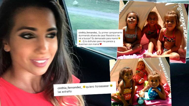 La nostalgia de Cinthia Fernández ante la ausencia de sus hijas