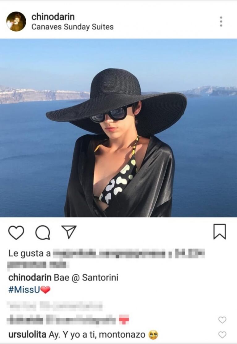 La nostálgica publicación del Chino Darín que sensibilizó a Úrsula Corbero: "Te extraño"