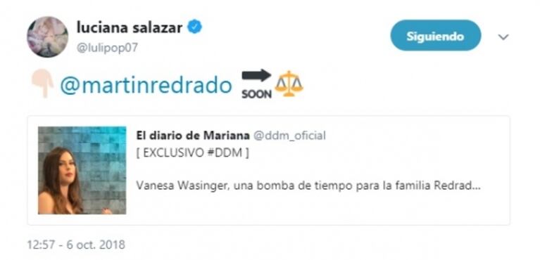 La noticia sobre Redrado que enfureció a Luciana Salazar: "¿Qué es esto, Martín? Qué asco todo"