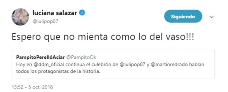 La noticia sobre Redrado que enfureció a Luciana Salazar: "¿Qué es esto, Martín? Qué asco todo"