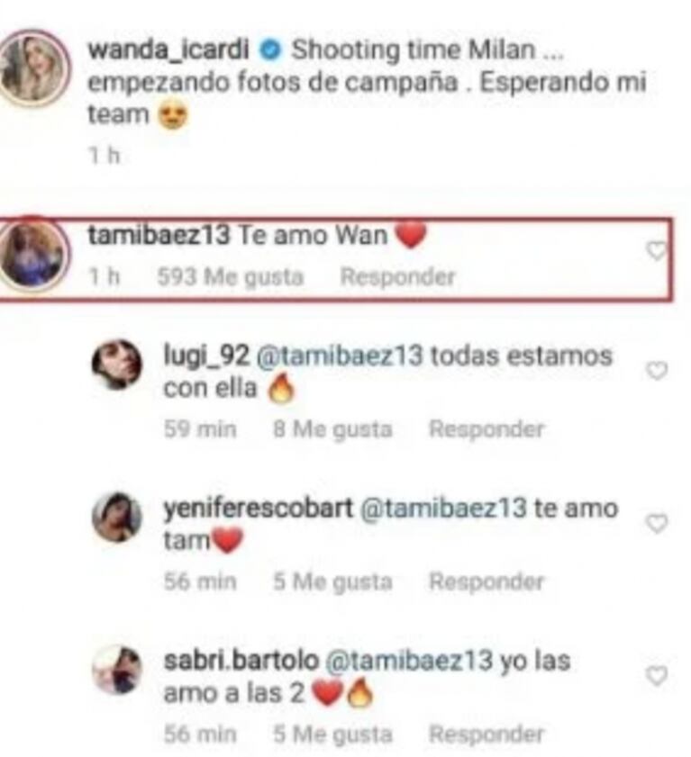 La novia de L-Gante apoyó a Wanda Nara en medio de su conflicto con China Suárez: "Te amo"