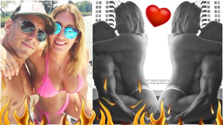 La nueva foto de Ayelén Paleo, súper fogosa y en topless con su novio (Fotos: Instagram)
