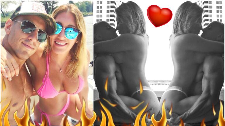 La nueva foto de Ayelén Paleo, súper fogosa y en topless con su novio (Fotos: Instagram)