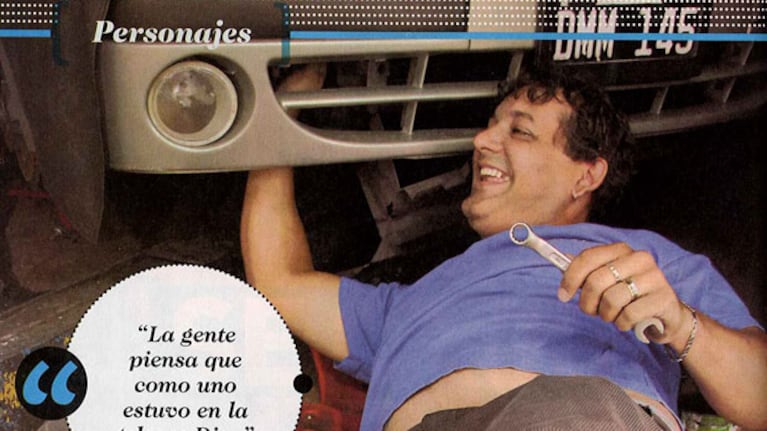 La nueva vida del ex GH Diego Leonardi como mecánico y obrero. (Foto: revista El Sensacional)