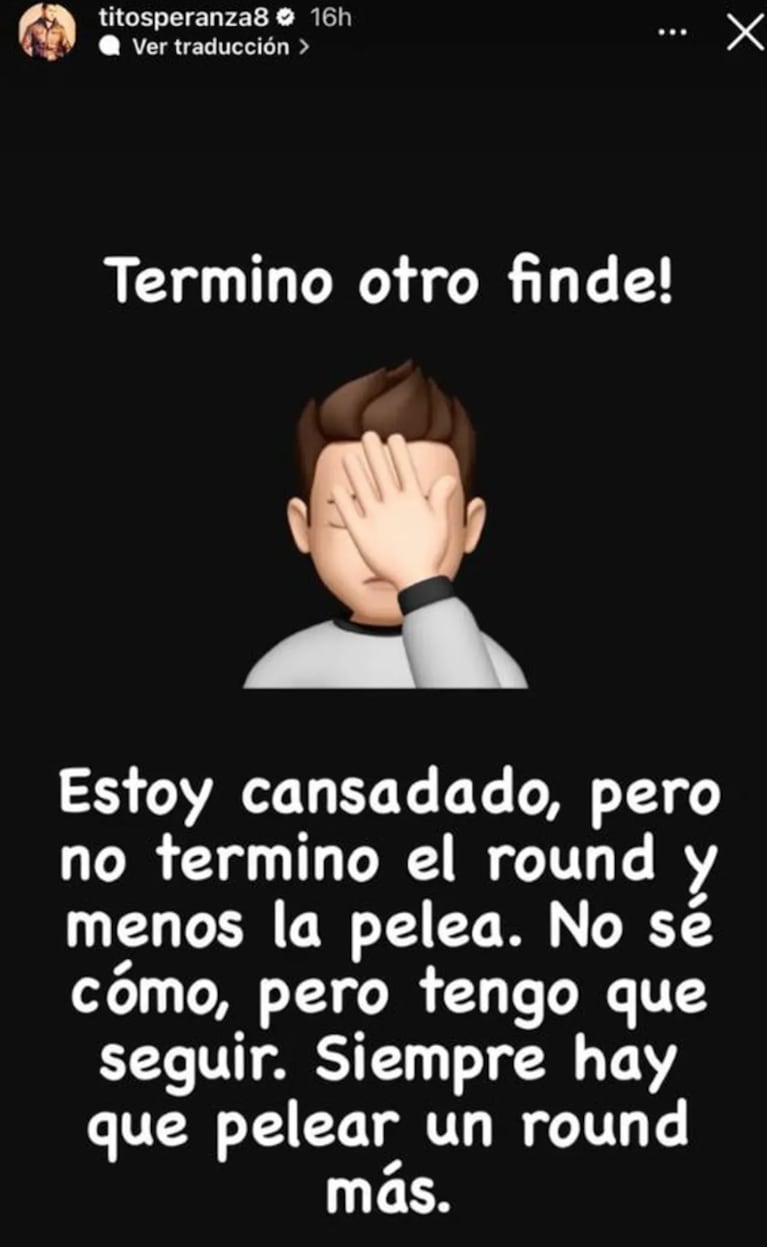 La pareja de Tito Speranza explicó los alarmantes posteos del exguardaespaldas de Ricardo Fort 