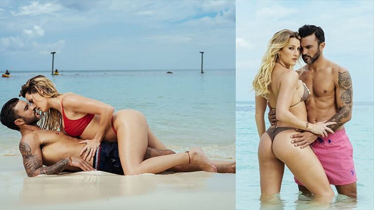 La pareja rememoró sus vacaciones en el Caribe.