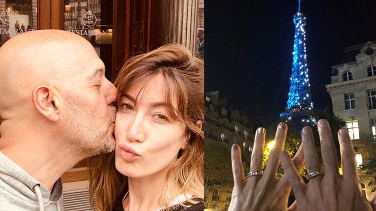 La pareja se comprometió en París.