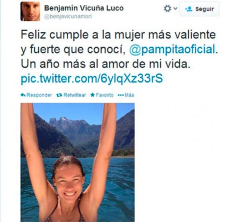 La peculiar coincidencia en el romántico mensaje de Vicuña a la China Suárez… ¡con un adjetivo muy especial que le dedicaba a Pampita!