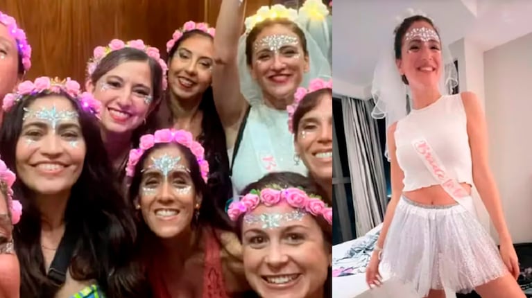 La periodista Carolina Amoroso celebró su despedida de soltera con amigas en Río de Janeiro.