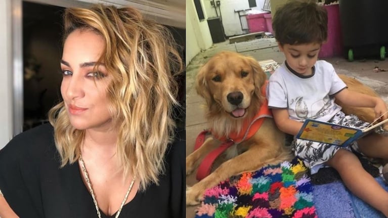 La periodista presentó en Instagram a la perrita que asiste a su hijo, Antonio. 
