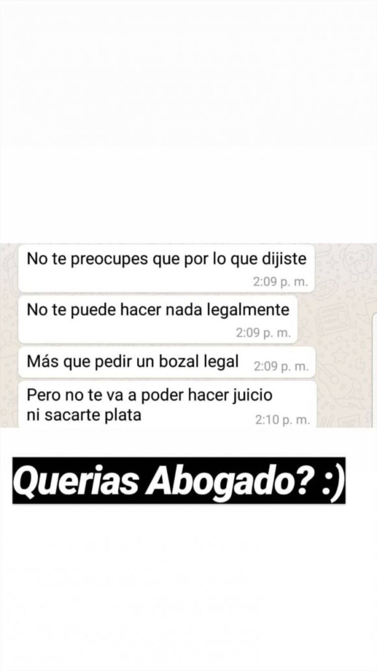 La picante chicana de Chyno Agostini para Fede Bal, en medio de su enfrentamiento: "¿Querías un abogado?"