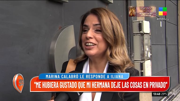 La picante frase de Marina Calabró en pleno conflicto con Iliana: “Estoy grande para anclarme en enojos”