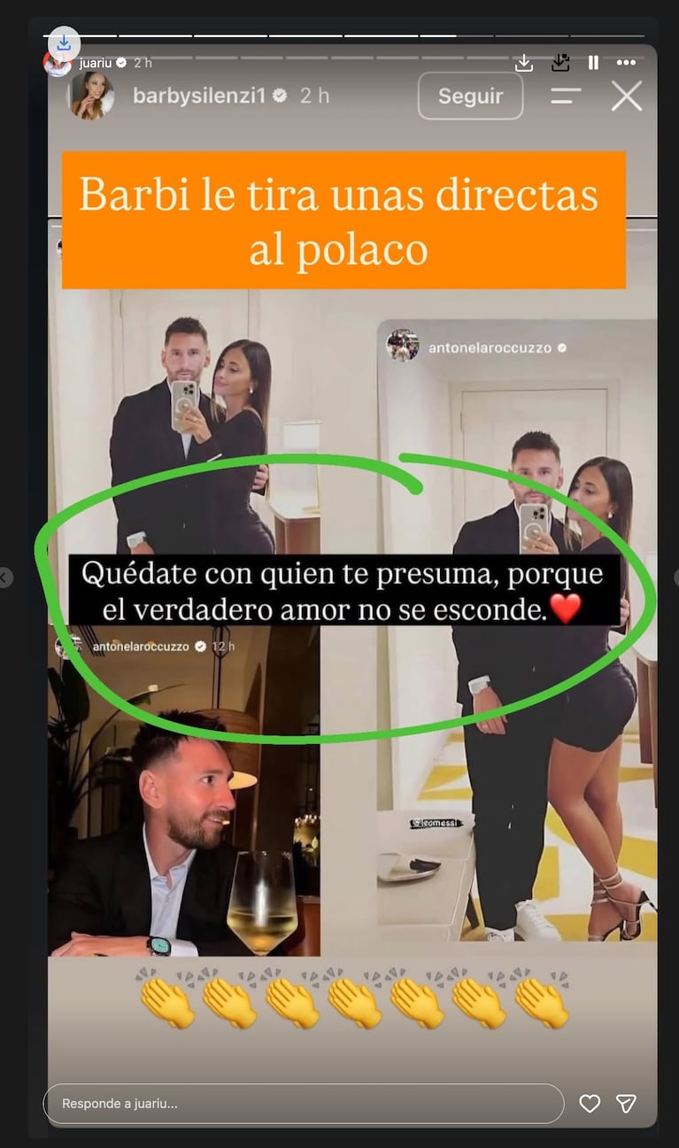La picante indirecta de Barby Silenzi para El Polaco: “Quedate con quien te presuma”. Crédito: Instagram