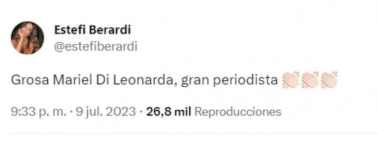 La picante reacción de Estefi Berardi luego de que Yanina Latorre perdiera el Martín Fierro a Mejor Panelista