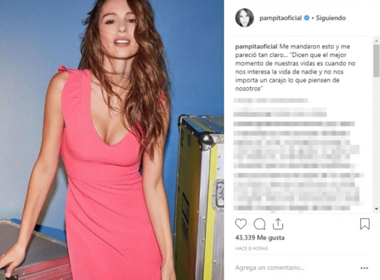 La picante reflexión de Pampita, en medio de los rumores de reconciliación con Pico Mónaco