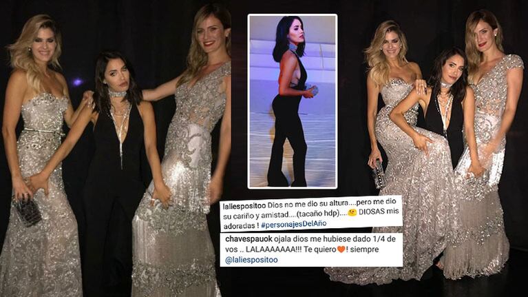 La pícara foto de Lali, comparando su estatura con la de Paula Chaves y Mery del Cerro: Dios no me dio su altura,...